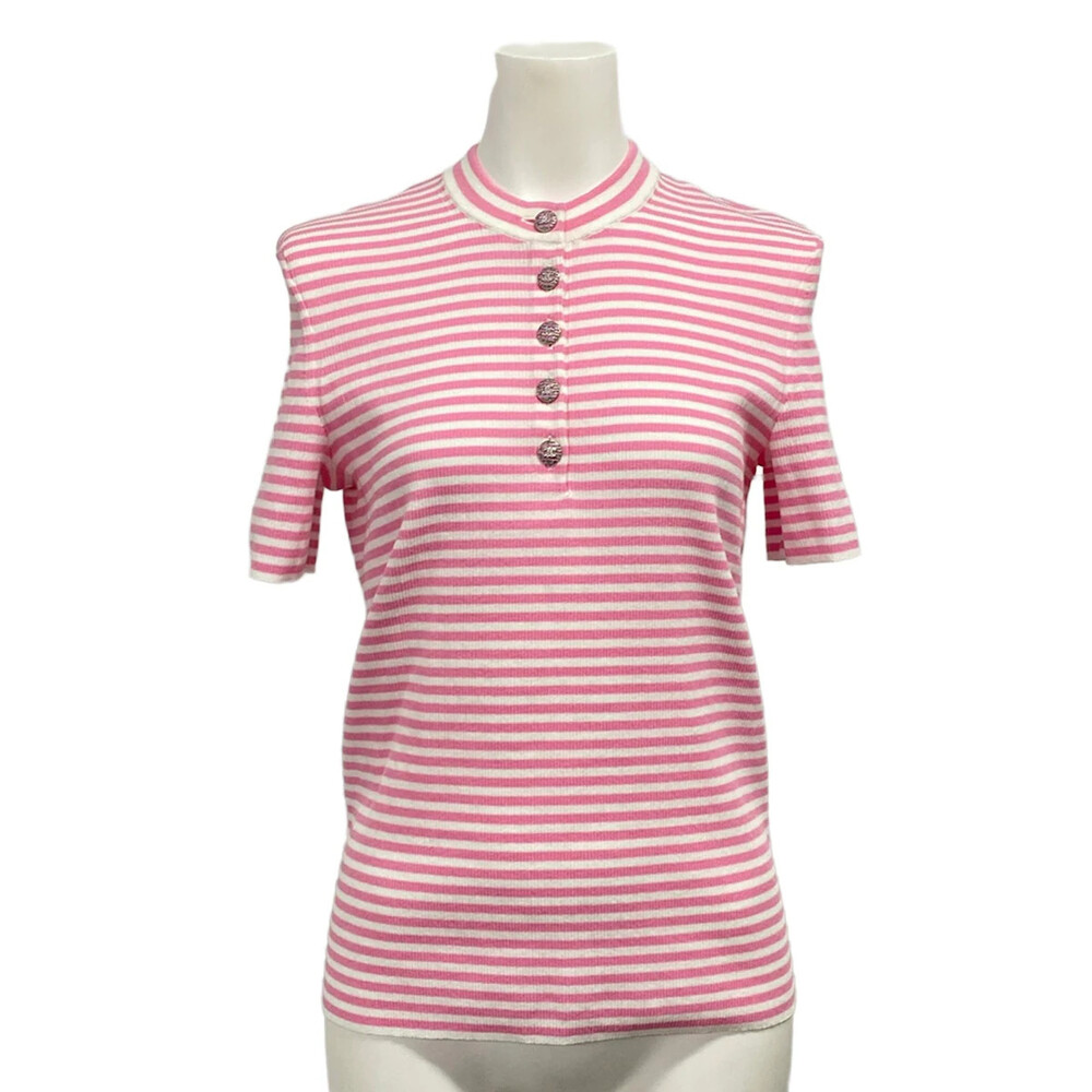 Chanel Pink White [Outer Fabric] Cotton #320223C16B